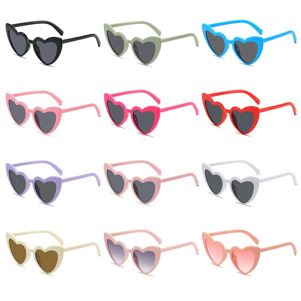 Sunglasses Uv400 - 자외선 차단 하트 모양 선글라스 빈티지