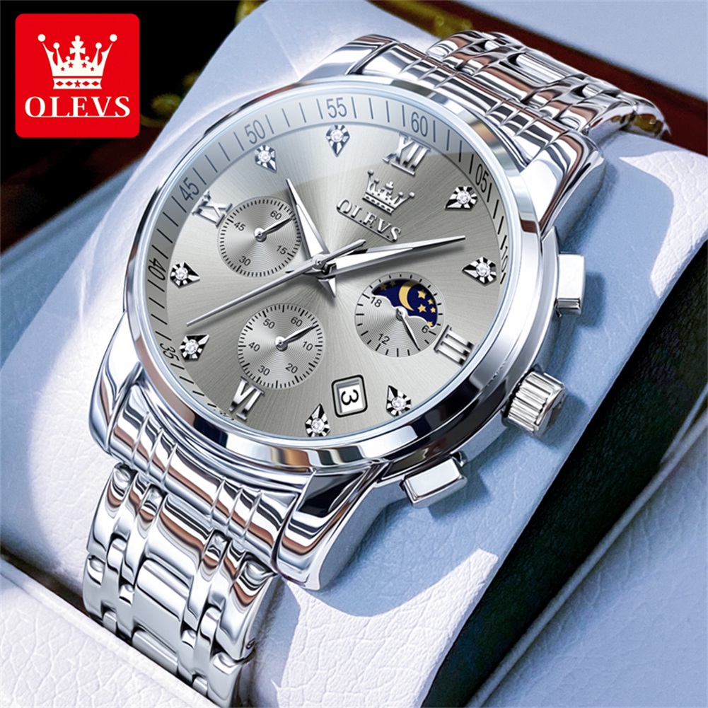 Luxury Watch Men - OLEVS 2858 남성용 쿼츠 시계 클래식