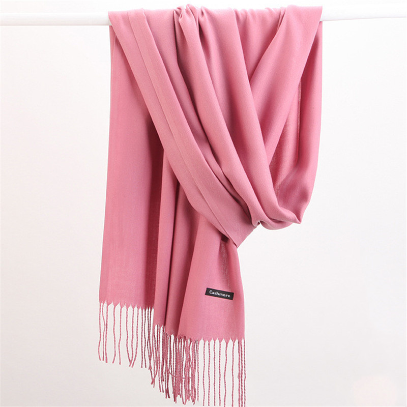 Cashmere Scarf - 패션 솔리드 컬러 2023 여성 스카프