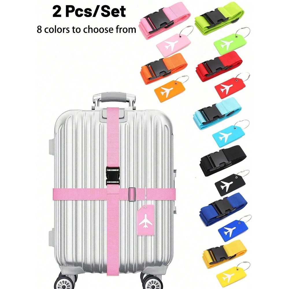 Travel Luggage Set - 여행용 수하물 스트랩 세트와 수하물 태그
