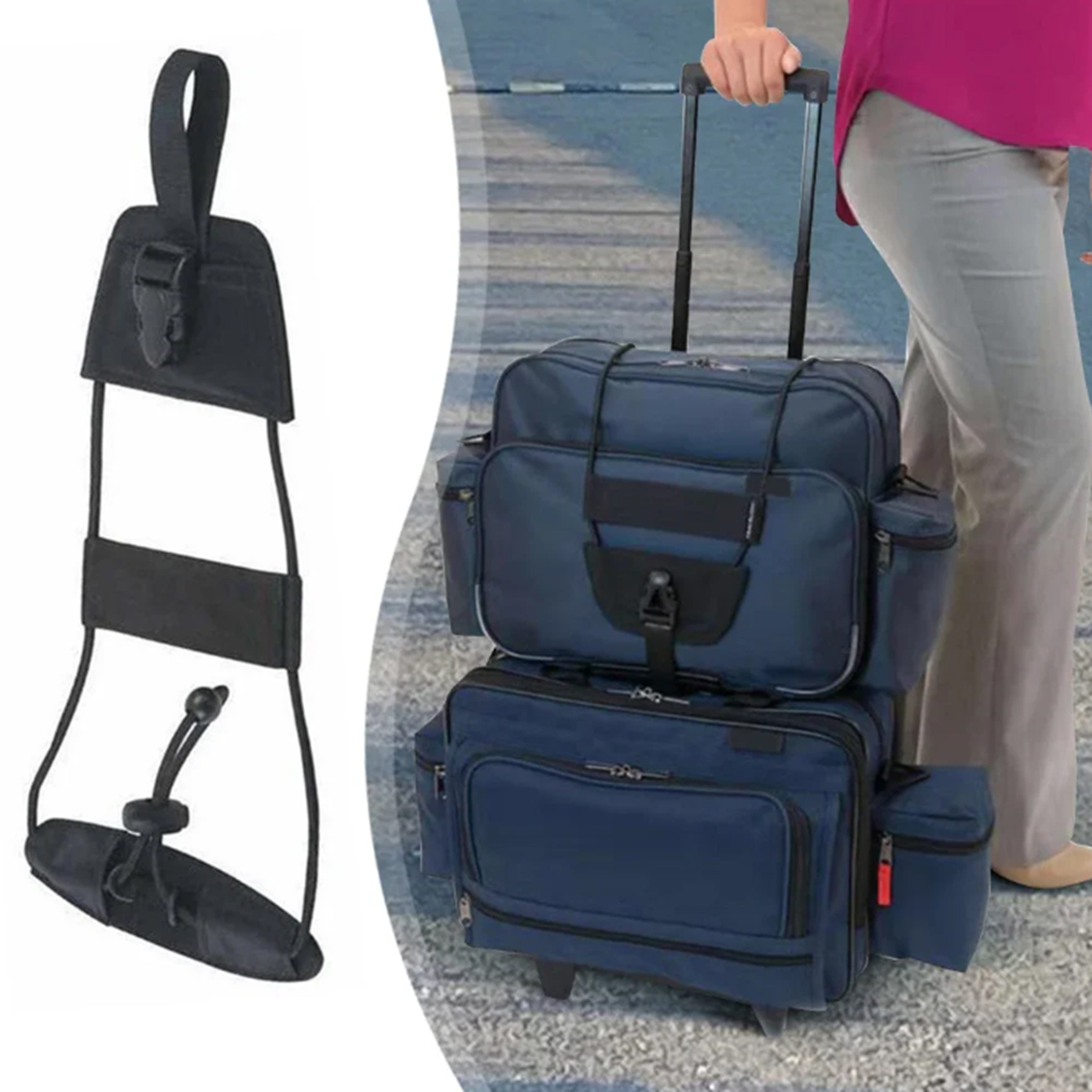 Travel Luggage Set - 여행용 가방 연결 스트랩, 여행 가방