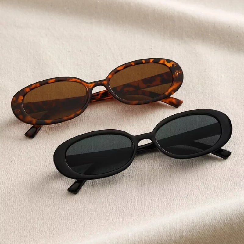 Designer Sunglasses - 빈티지 타원형 선글라스 여성 럭셔리 브랜드