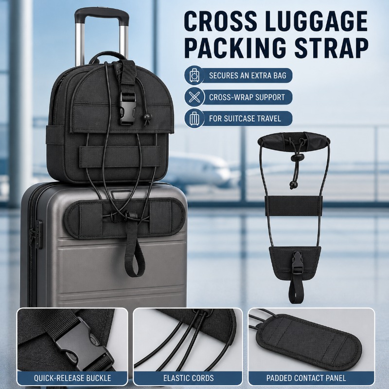 Travel Luggage Set - 1개 내마모성 옥스포드 크로스 러기지 스트랩