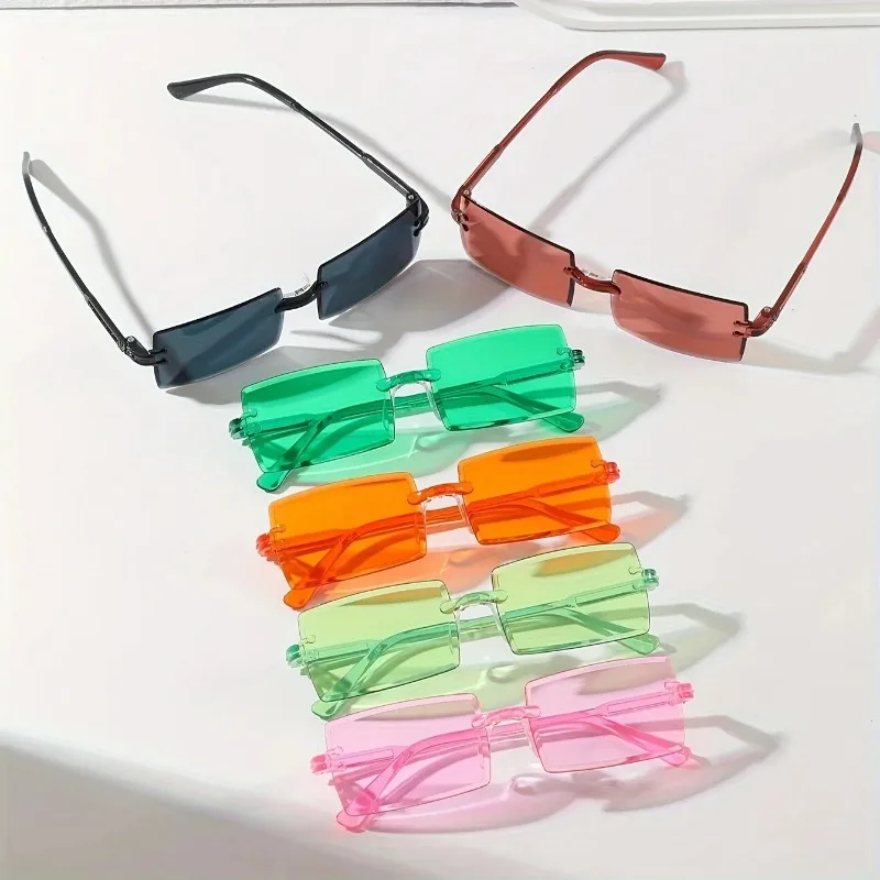 여성용 및 남성용 6개 세트의 세련된 사각형 선글라스, - Sunglasses Uv400 리뷰 및 가격