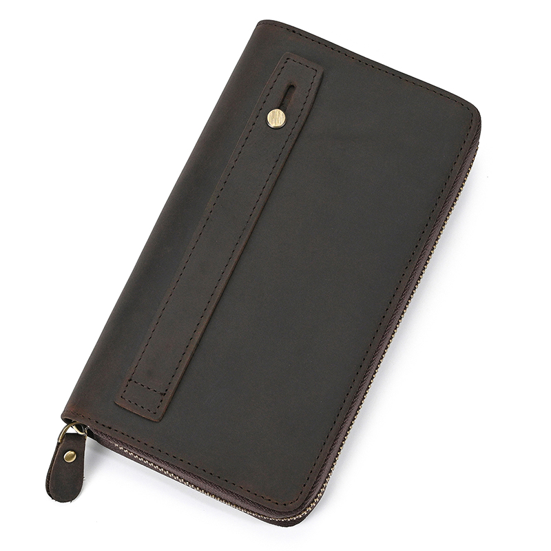 남성용 정품 가죽 클러치 지갑, 소가죽 대용량 지퍼 비 - Leather Wallet Men 리뷰 및 가격