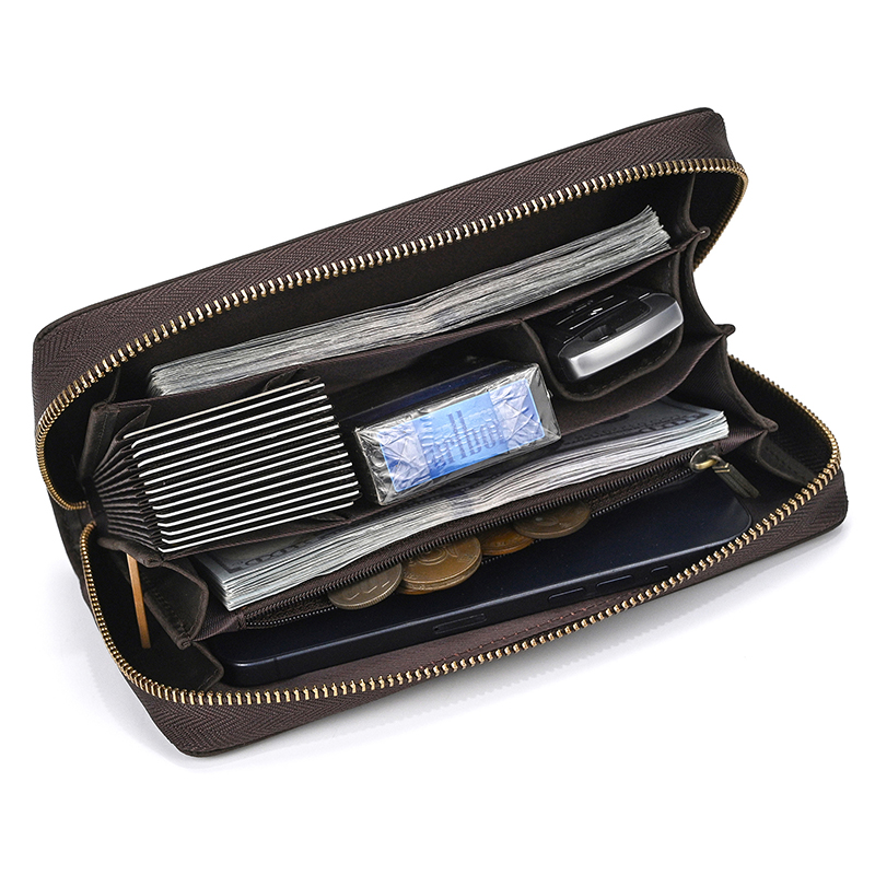 남성용 정품 가죽 클러치 지갑, 소가죽 대용량 지퍼 비 - Leather Wallet Men 리뷰 및 가격