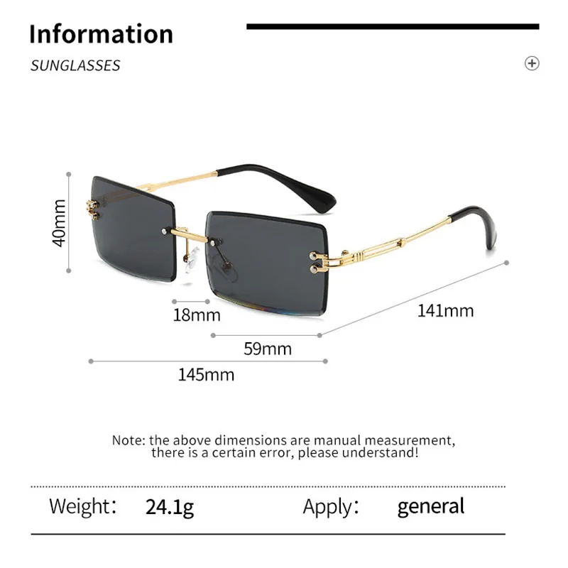 새로운 메탈 프레임 선글라스, 빈티지 스타일의 사각형  - Designer Sunglasses 리뷰 및 가격