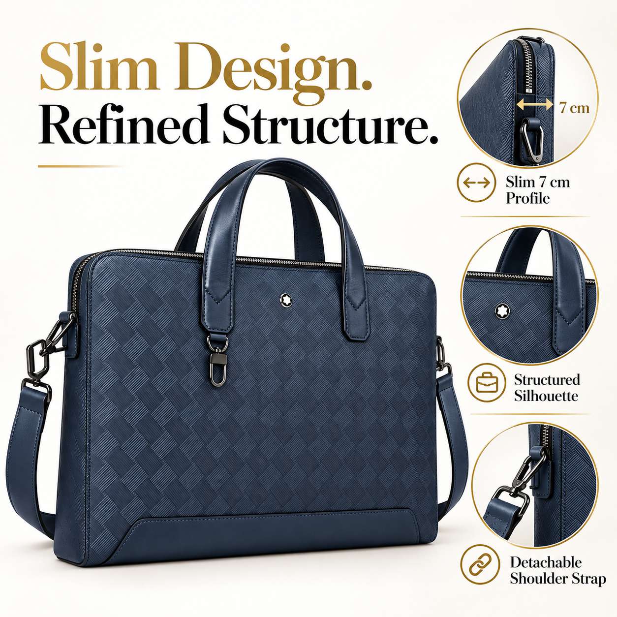 고급스러운 남성용 슬림 비즈니스 브리프케이스, 고품질  - Leather Briefcase 리뷰 및 가격