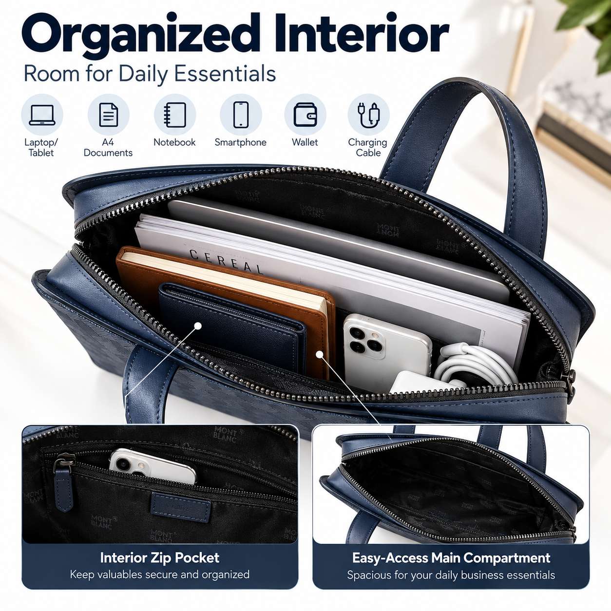 고급스러운 남성용 슬림 비즈니스 브리프케이스, 고품질  - Leather Briefcase 리뷰 및 가격