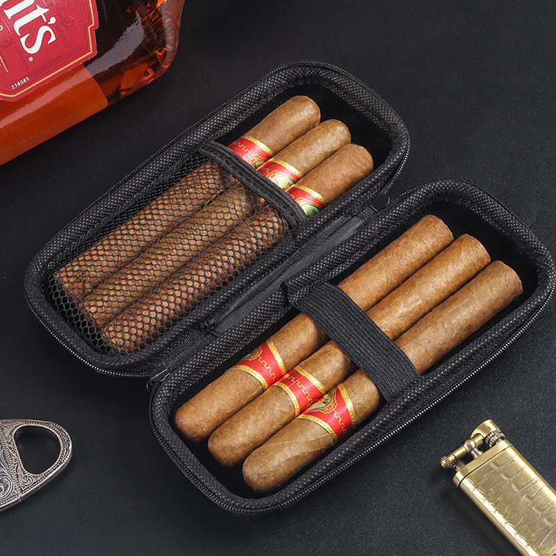 6개비 휴대용 시가 케이스, 가벼운 여행용 휴미더 가방 - Premium Cigar Case 리뷰 및 가격