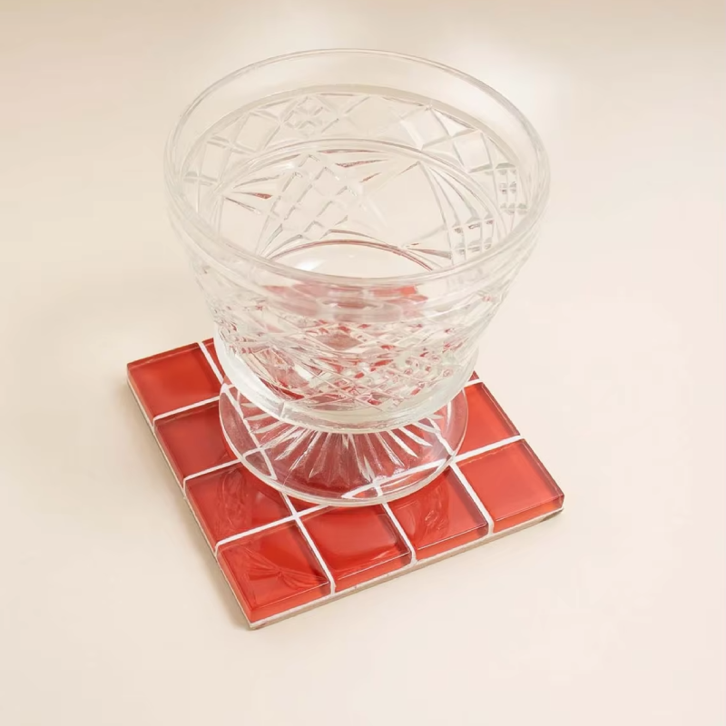 3 in 1 다채로운 모자이크 유리 세트 타일 음료 컵 - Marble Coaster Set 리뷰 및 가격