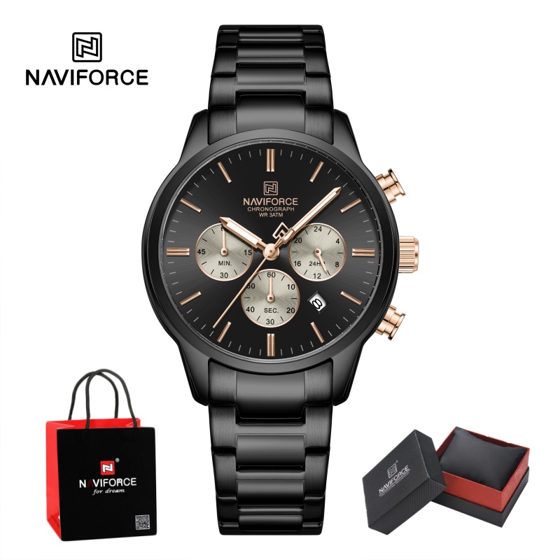 NAVIFORCE 남성용 쿼츠 크로노그래프 시계 방수  - Luxury Watch Men 리뷰 및 가격