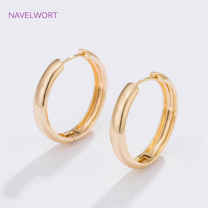 6가지 사이즈의 금도금 원형 후프 귀걸이 여성용 선물, - Gold Plated Jewelry 리뷰 및 가격