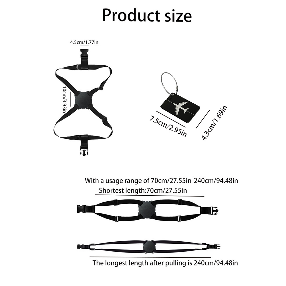 2개/세트 야외 여행용 수하물 태그 및 수하물 스트랩  - Travel Luggage Set 리뷰 및 가격