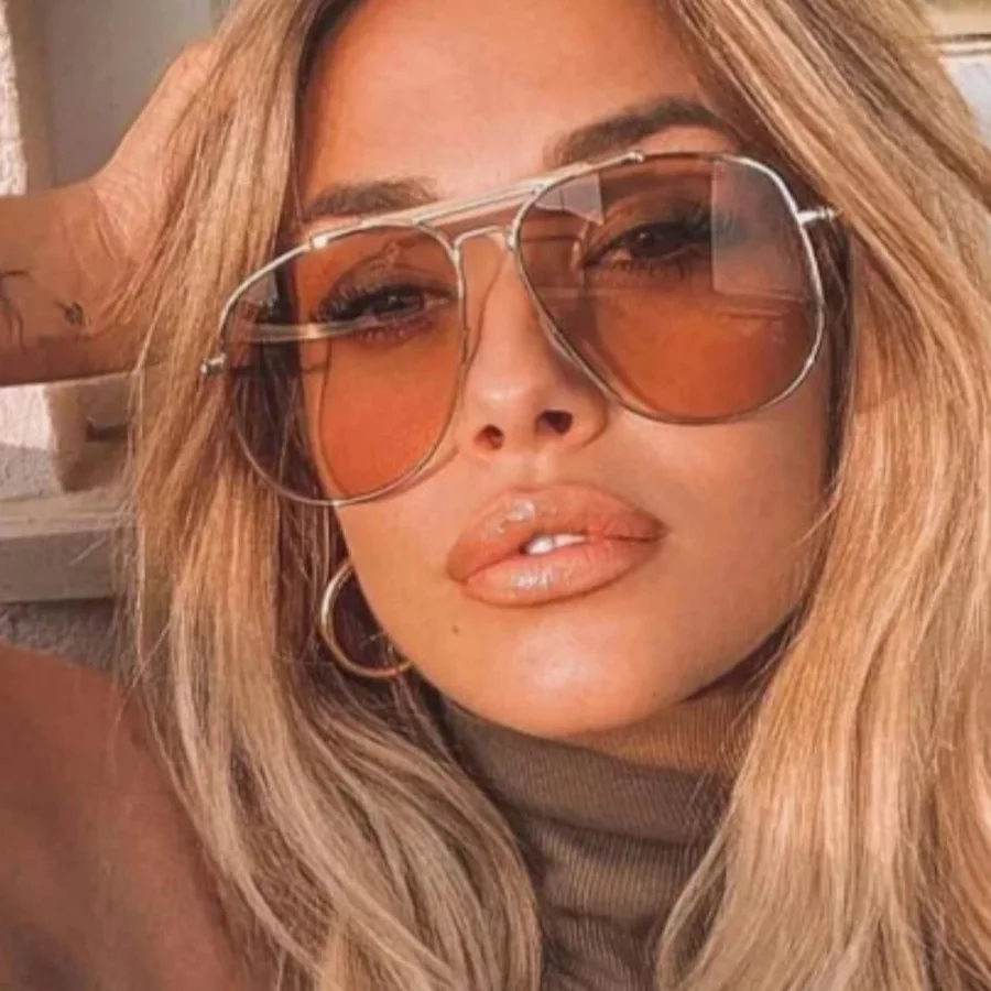 레트로 스타일의 메탈 더블 브리지 선글라스, 여성용,  - Designer Sunglasses 리뷰 및 가격