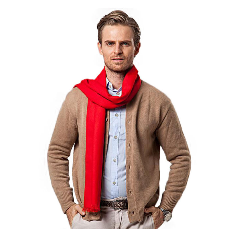 남성용 단색 레드 스카프, 럭셔리 브랜드 디자이너 스타 - Cashmere Scarf 리뷰 및 가격