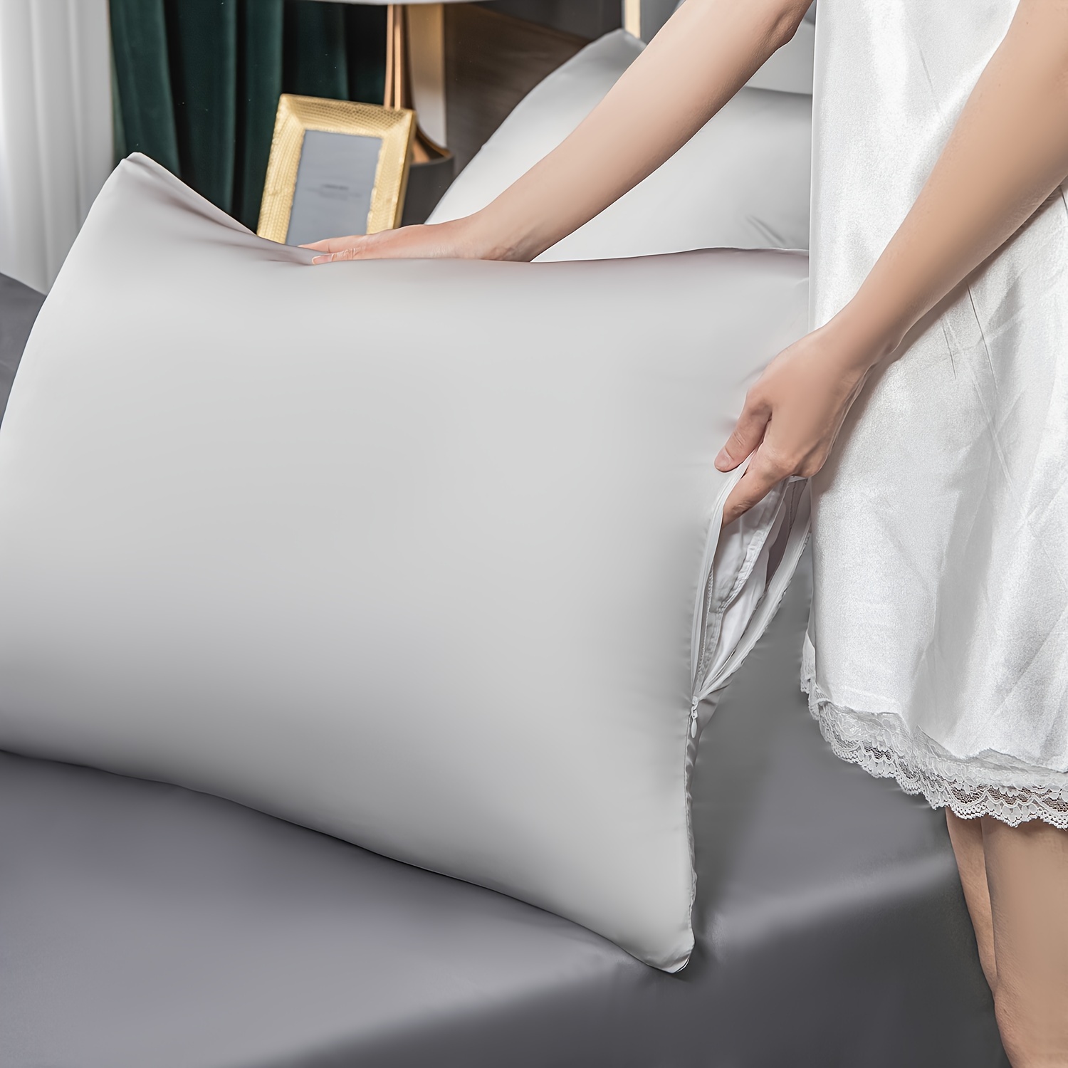멀베리 실크 베갯잇 2개, 지퍼 잠금 장치가 있는 시원 - Silk Pillowcase 리뷰 및 가격