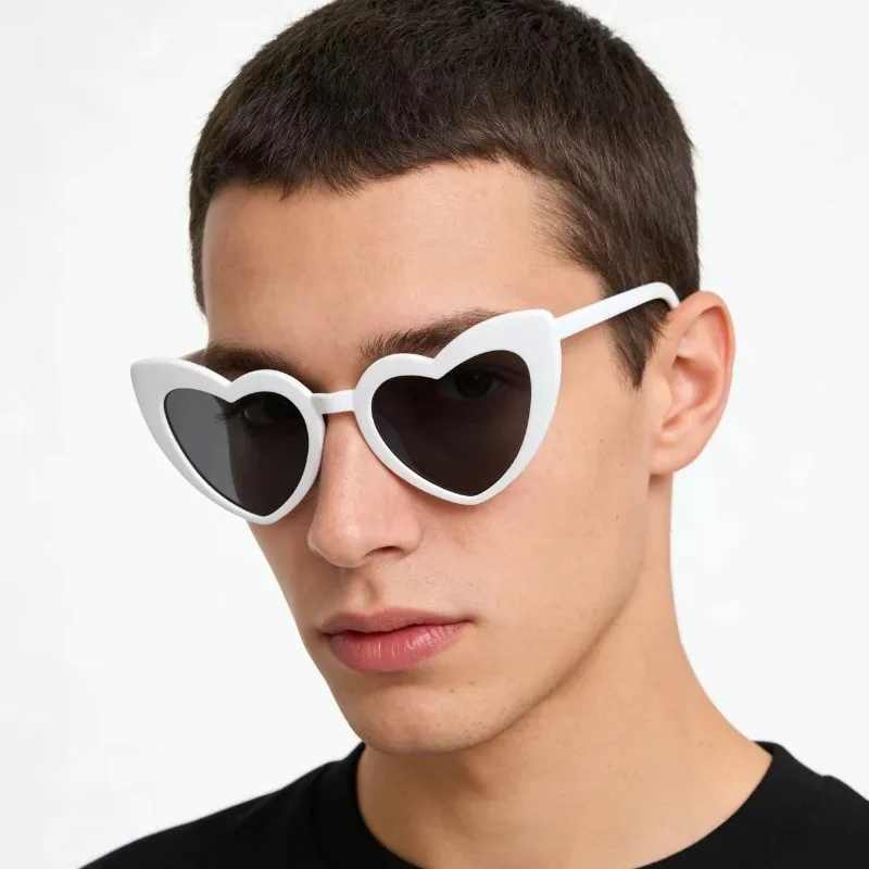 만화 스타일의 흰색 하트 모양 선글라스, 여성용 패션  - Sunglasses Uv400 리뷰 및 가격