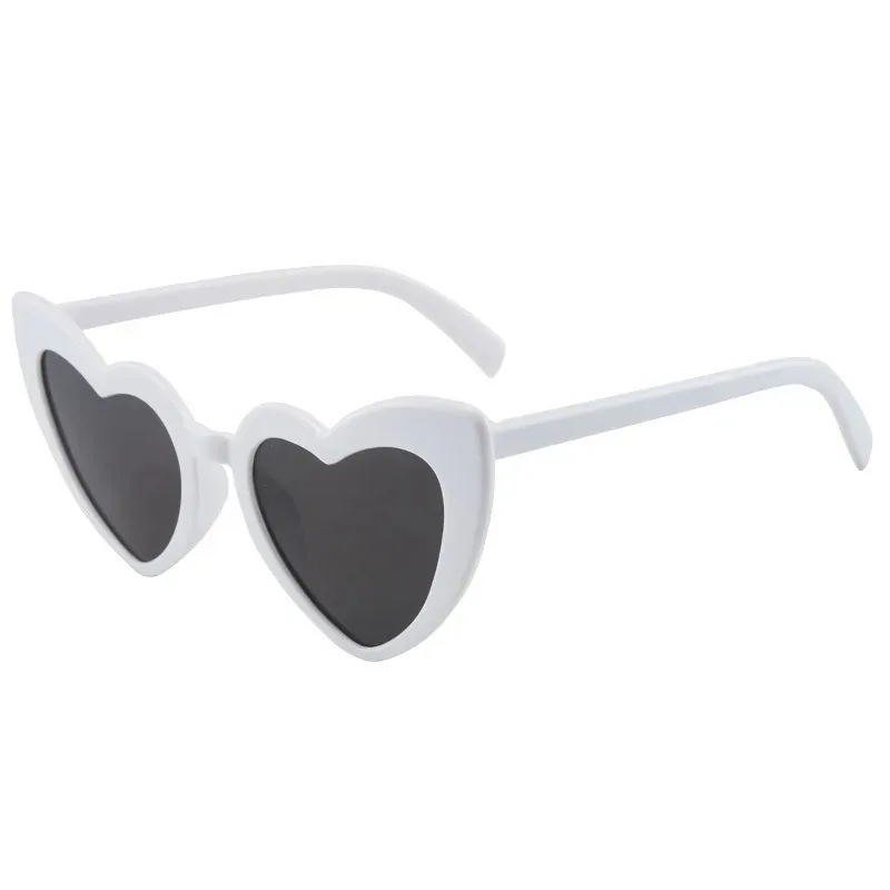 만화 스타일의 흰색 하트 모양 선글라스, 여성용 패션  - Sunglasses Uv400 리뷰 및 가격