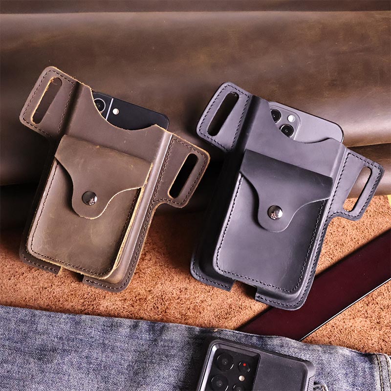 빈티지 최고급 소가죽 고정 허리띠 남성용 허리 가방,  - Leather Wallet Men 리뷰 및 가격