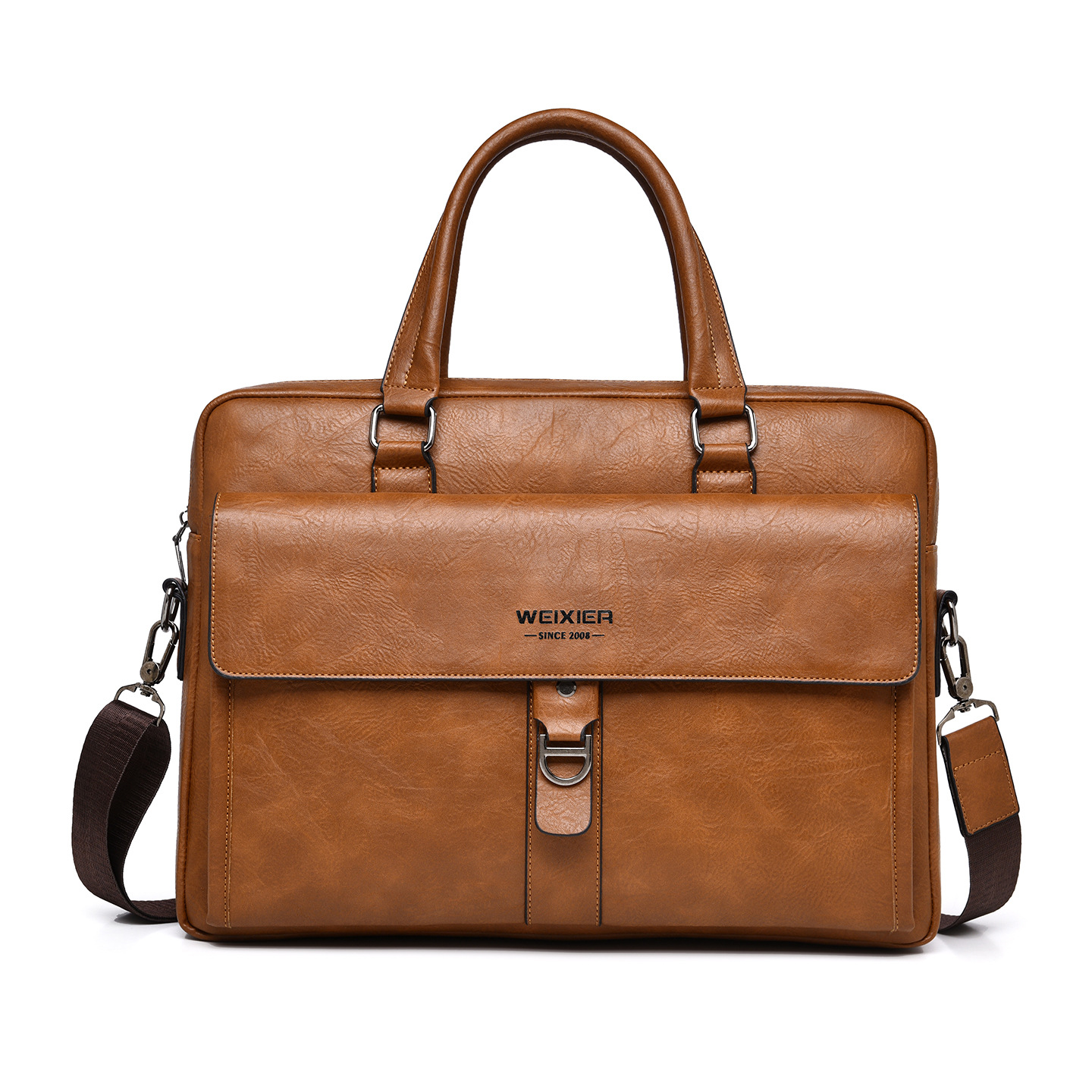 빈티지 다크 브라운 PU 가죽 남성용 서류 가방 15. - Leather Briefcase 리뷰 및 가격